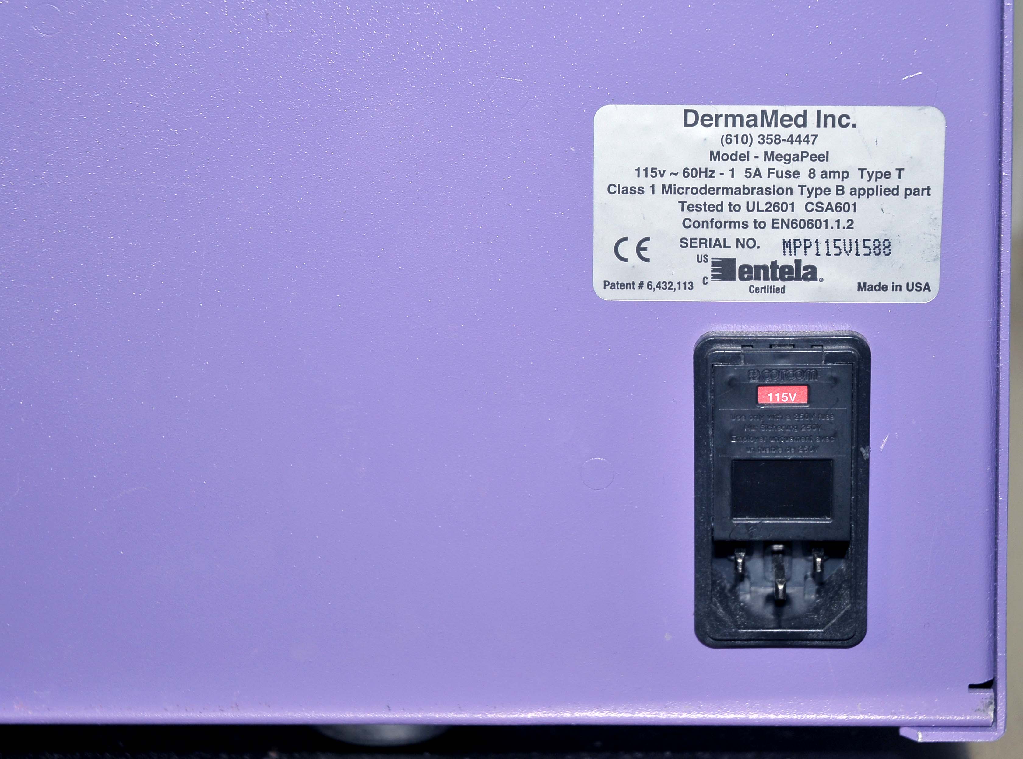 DermaMed MegaPeel Crystal Microdermabrasion Mega Peel Platinum Series