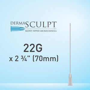 Dermasculpt Filler Injection Blunt Tip Microcannula 22G X 2 3/4 (70mm) EO-B-012