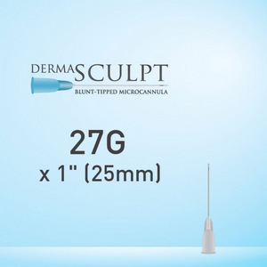 Dermasculpt Medium Facial Filler Injection Microcannula 27G x 1” (25mm) EO-B-010