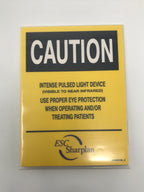 ESC Sharplan IPL Safety Warning Caution Label Intense Pulsed Light Adhesive Sign