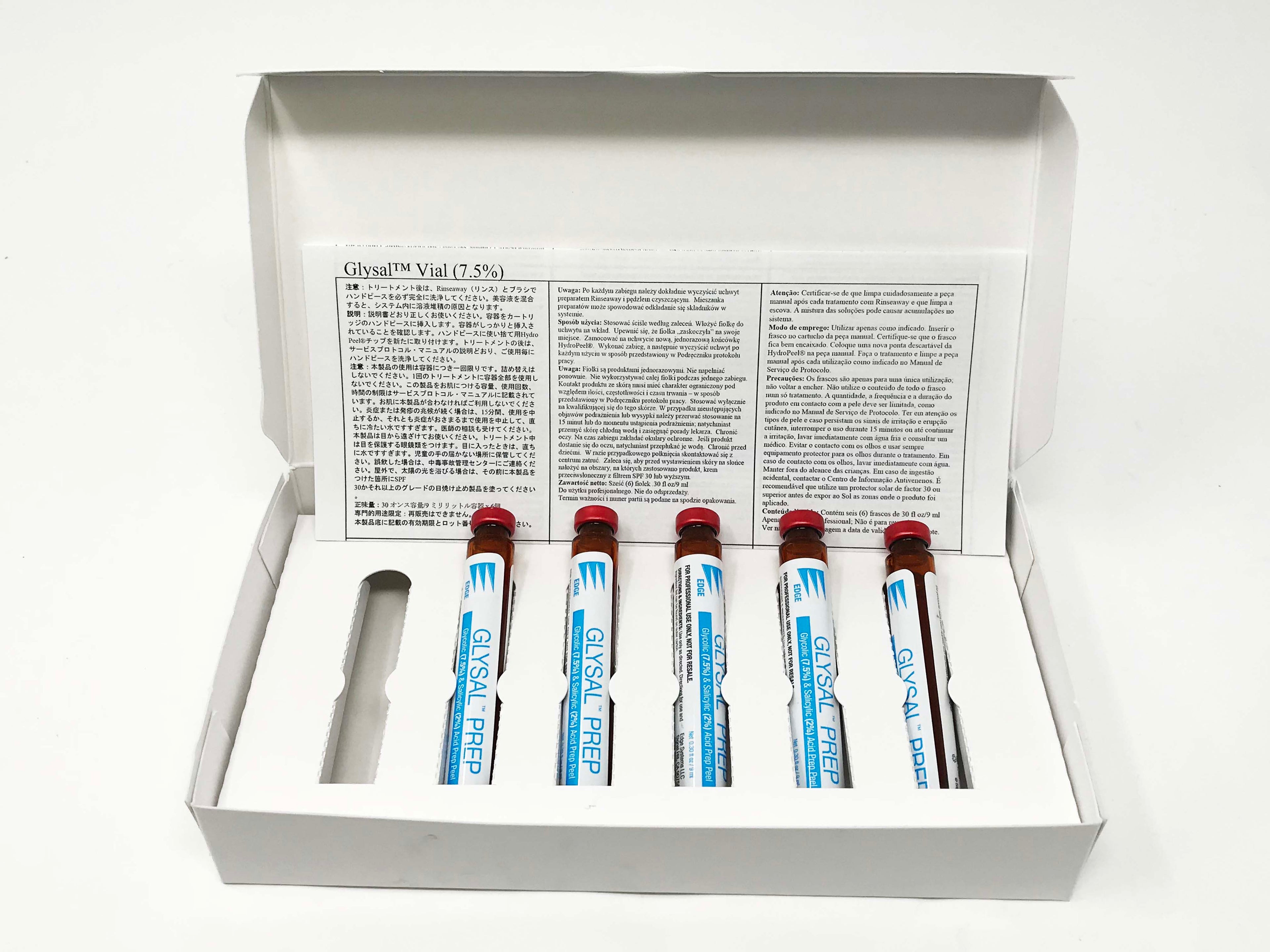 Edge Systems Glysal Prep Hydrafacial Glycolic & Salicylic Acid Serum (5 Vials)