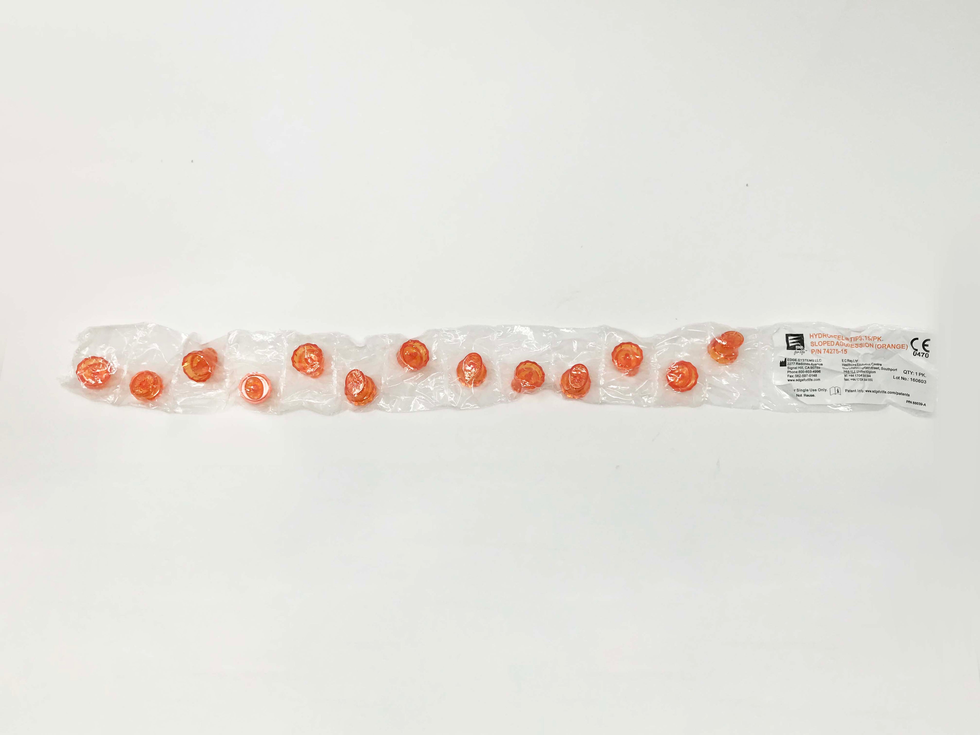 Edge Systems Hydrafacial HydroPeel Orange Sloped Aggression Tips 74275-15 15Pack