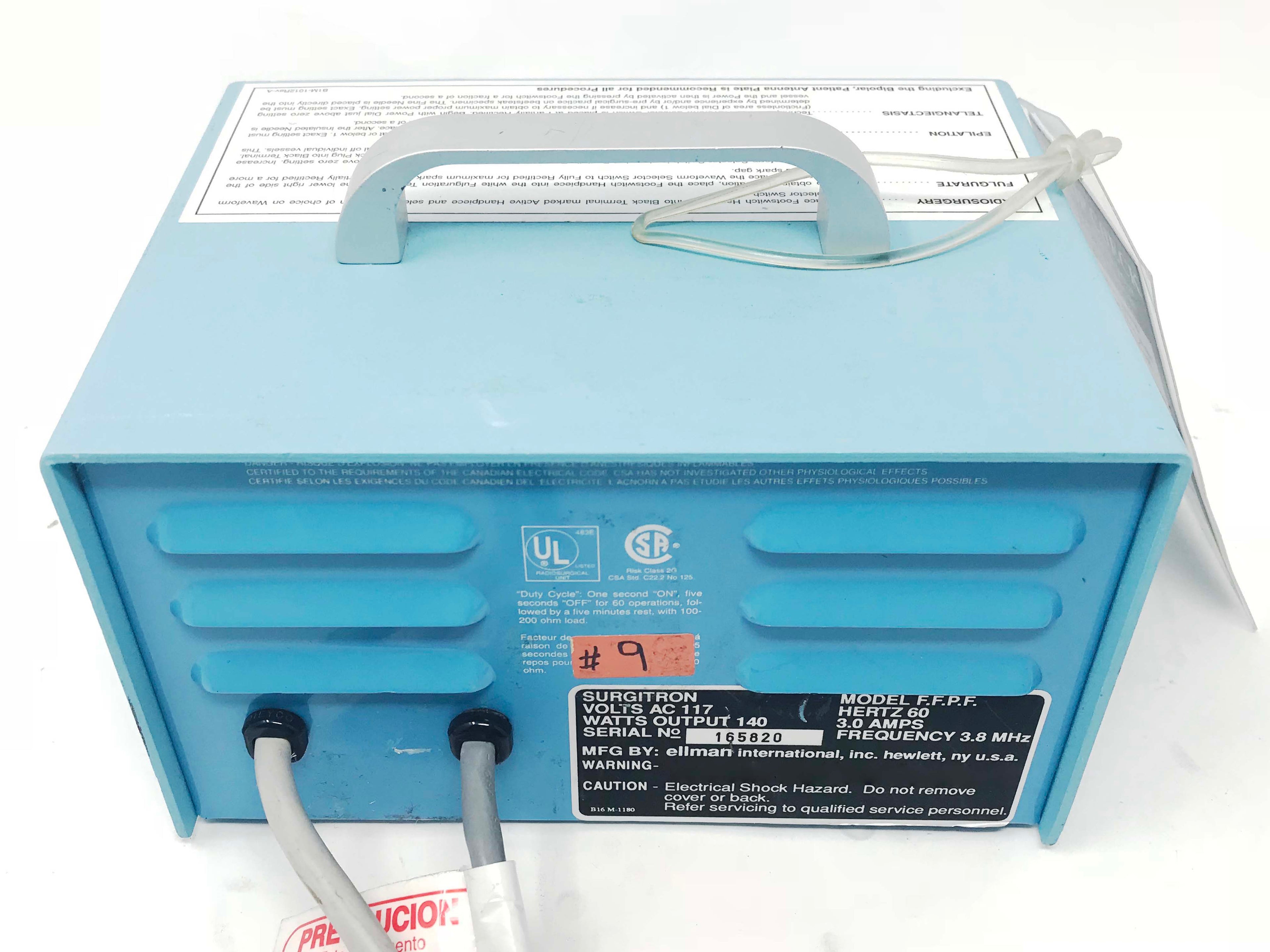 Ellman RF ESU Surgitron FFPF 140W Electrosurgical Generator w/ Metal Handpiece