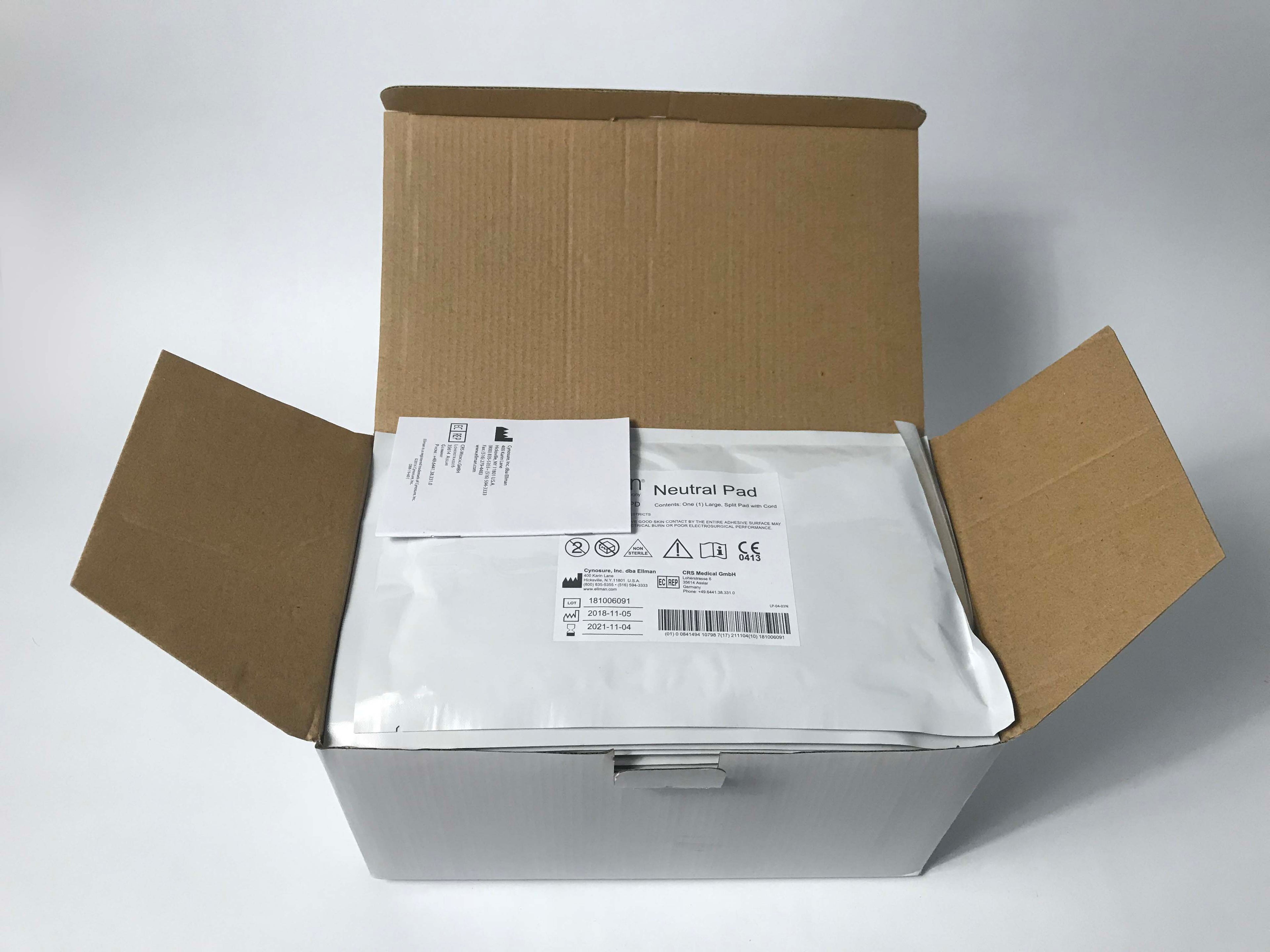Ellman RF Electrosurgical Patient Neutral Pads Large Split Cord IEC-NPD 25/Box