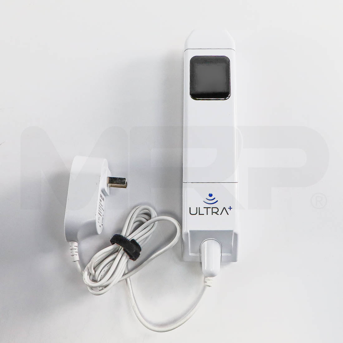 AMP ULTRA+ handheld device front with power adapter
