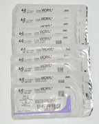 Ethicon 4-0 Coated VICRYL J845 Undyed Braided Conventional Cutting Suture (x12)
