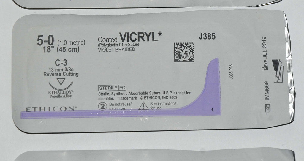 Ethicon 5-0 6-0 Coated VICRYL J385 J492 Braided Reverse Sutures MIXED LOT x5Pcs