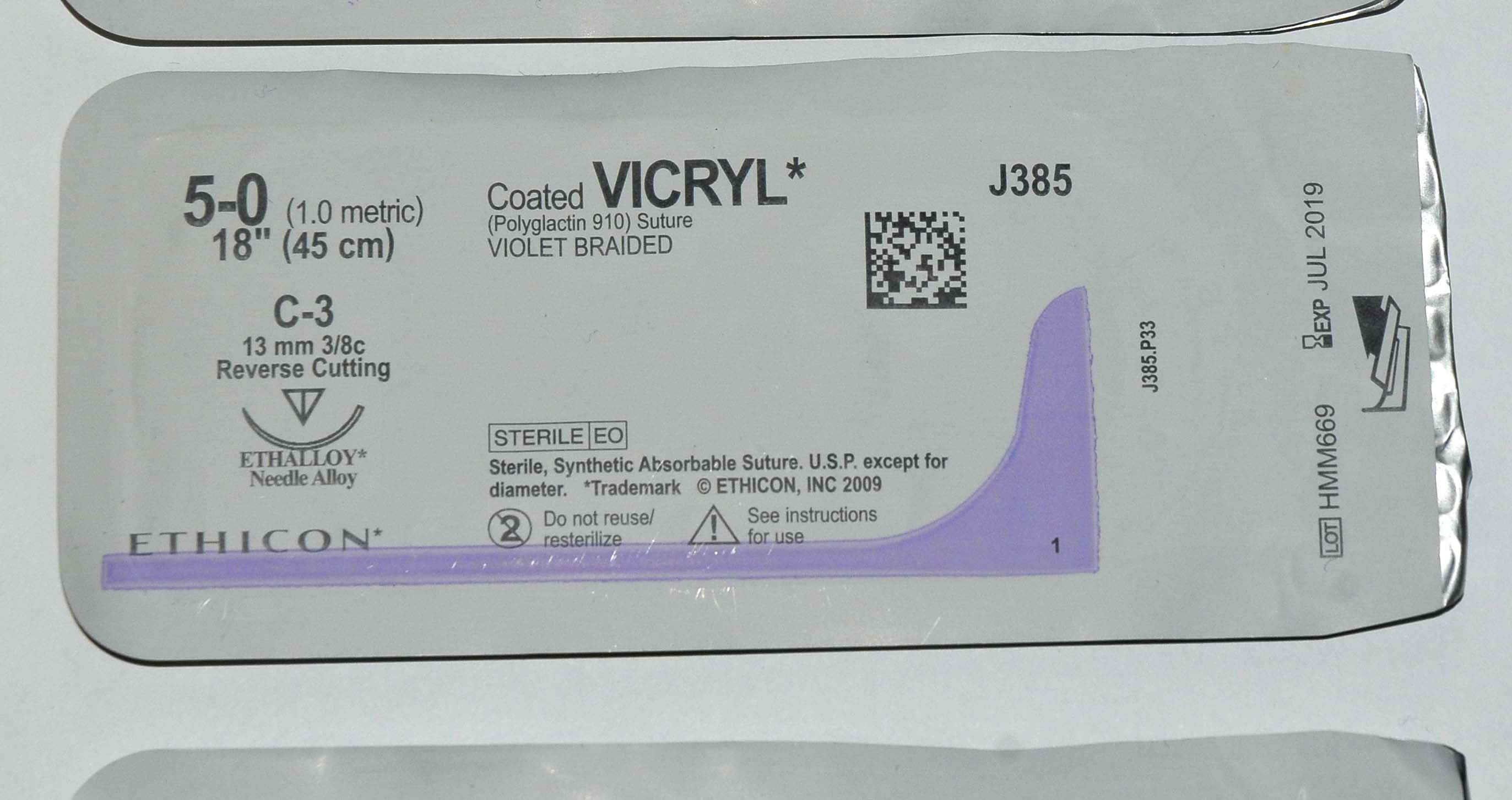 Ethicon 5-0 6-0 Coated VICRYL J385 J492 Braided Reverse Sutures MIXED LOT x5Pcs