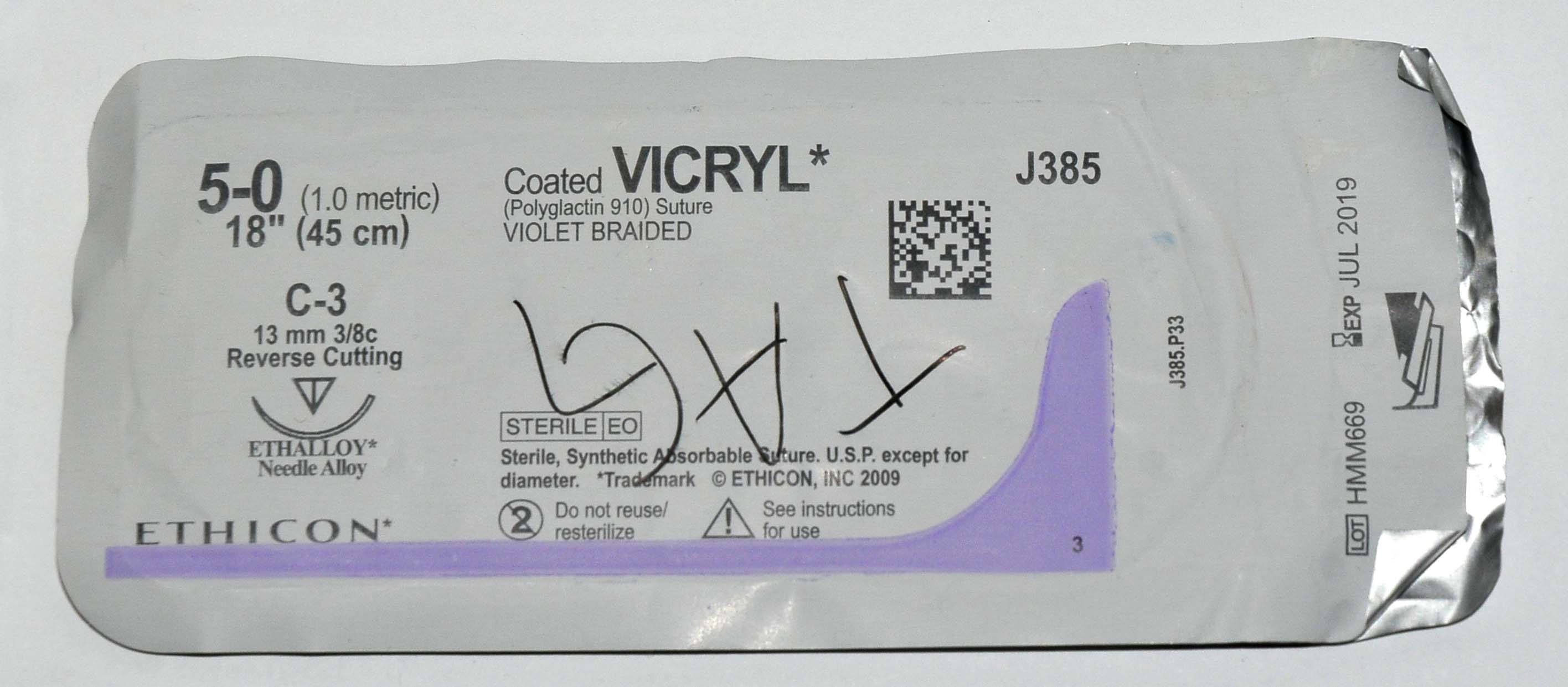 Ethicon 5-0 6-0 Coated VICRYL J385 J492 Braided Reverse Sutures MIXED LOT x5Pcs