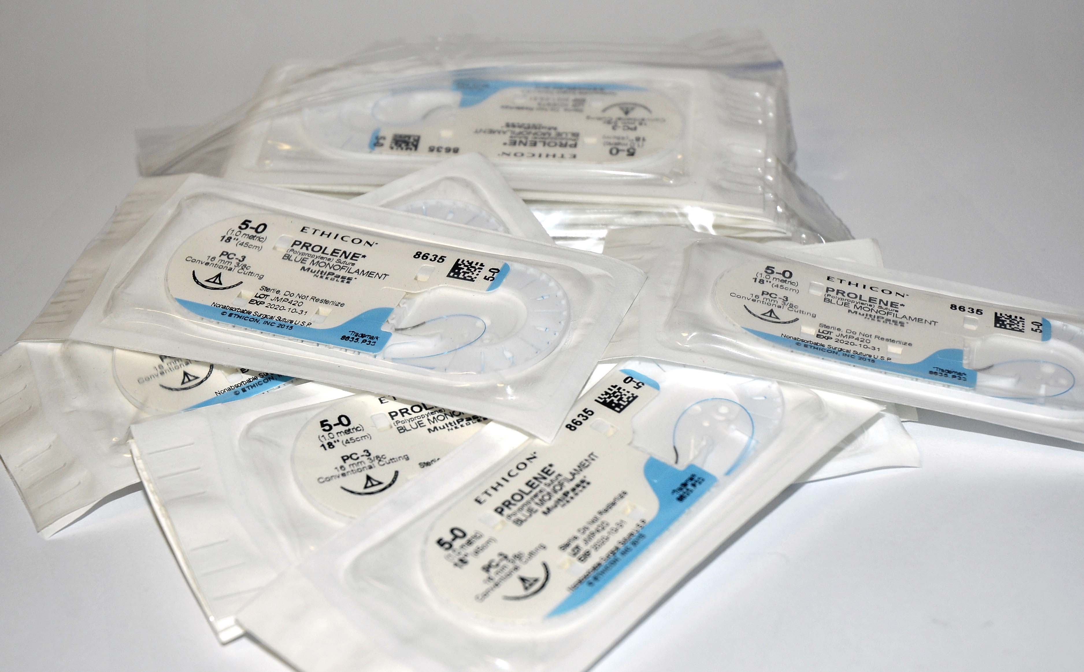 Ethicon PROLENE 5-0 8635 Blue Monofilament 18" Conventional Cutting Suture LOT