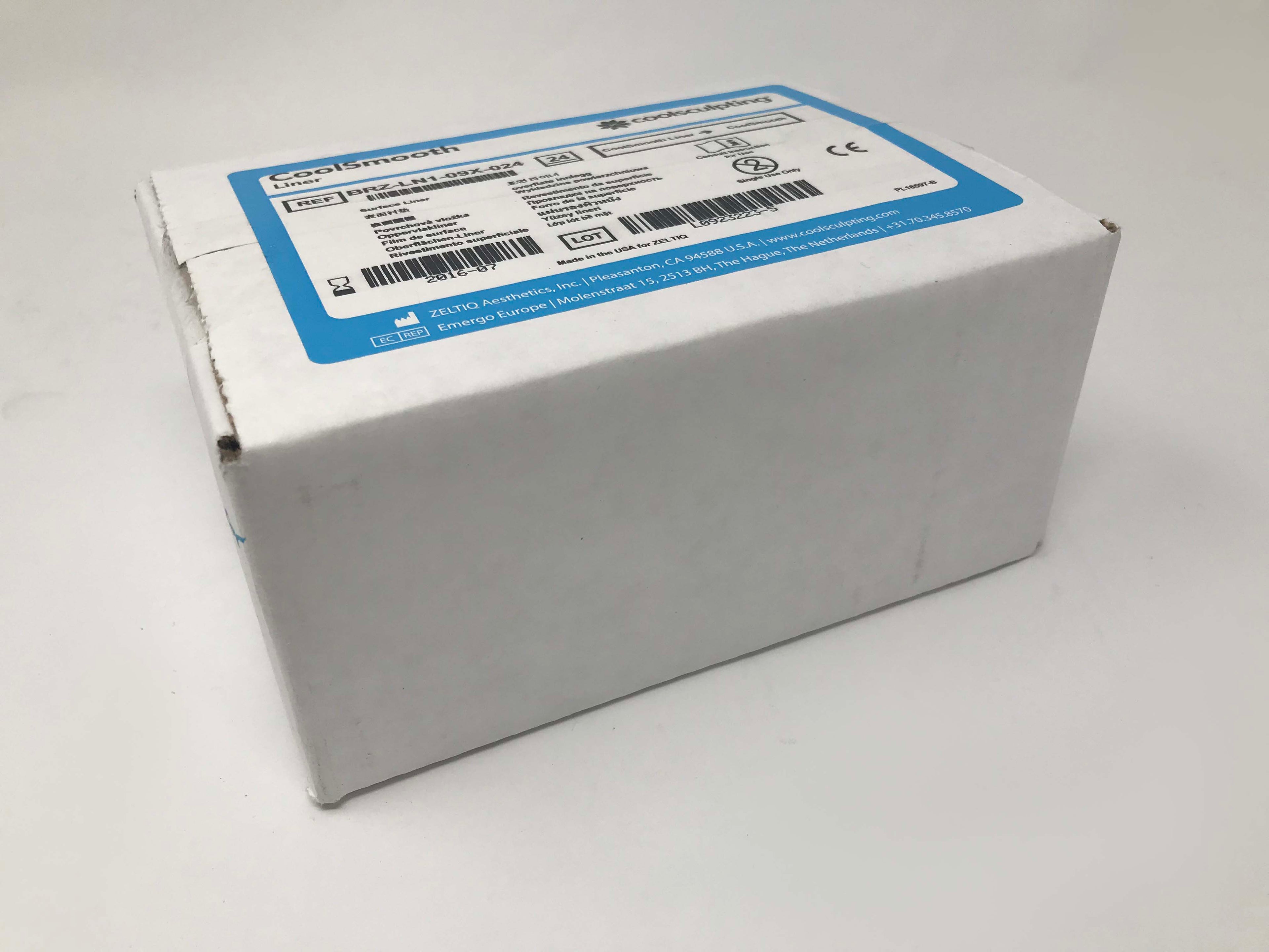 Expired Zeltiq CoolSculpting CoolSmooth Applicator Liner BRZ-LN1-09X-024 QTY 24