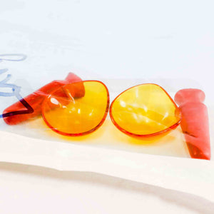 Large Inner Ocular Laser Patient Amber Eye Shield Covers & Ear Plugs Set