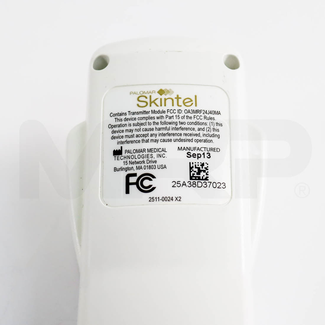 2013 Cynosure Palomar Skintel Melanin Density Laser Scanner Label