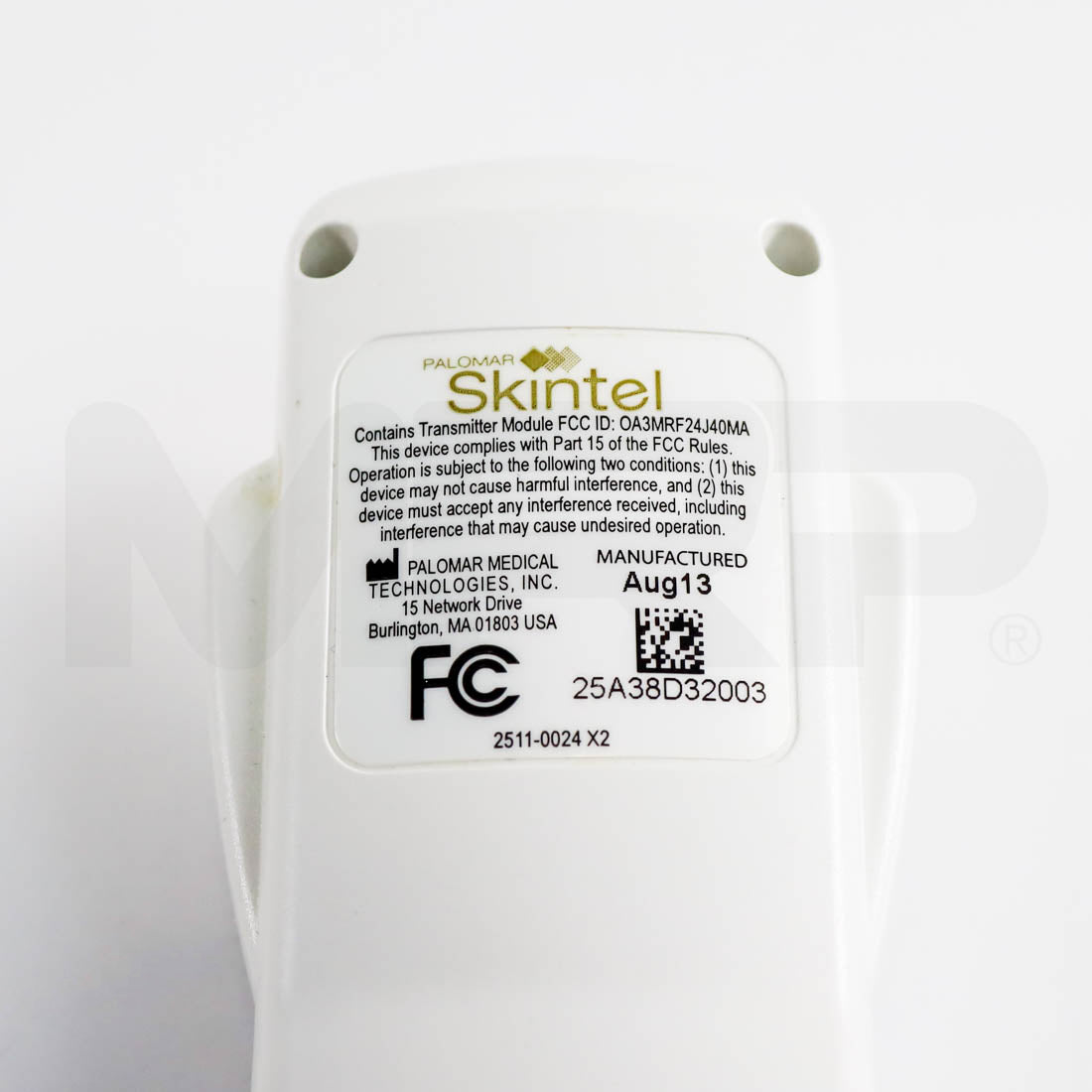 2013 Cynosure Palomar Skintel Melanin Density Laser Scanner Label