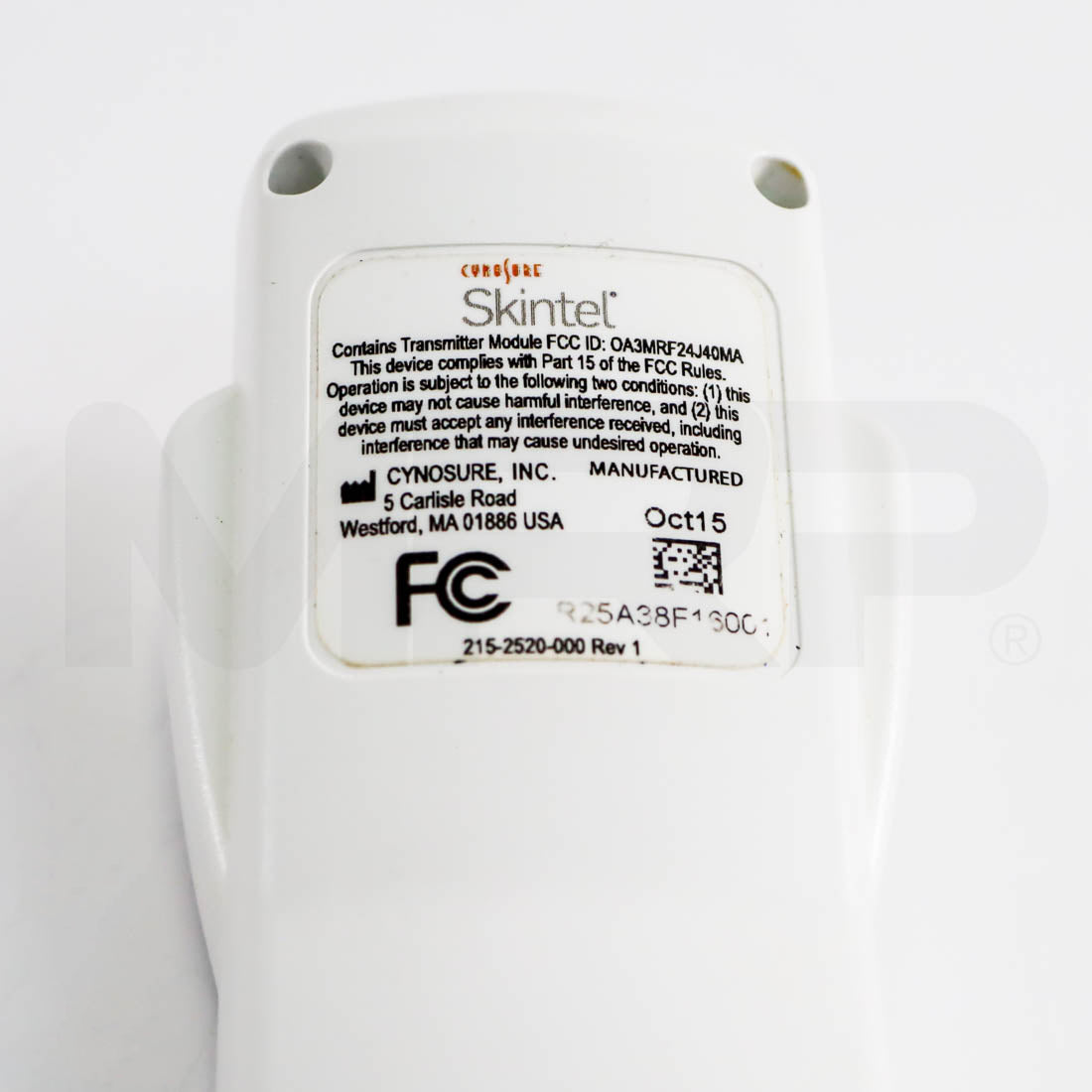 2015 Cynosure Palomar Skintel Melanin Density Laser Scanner Label