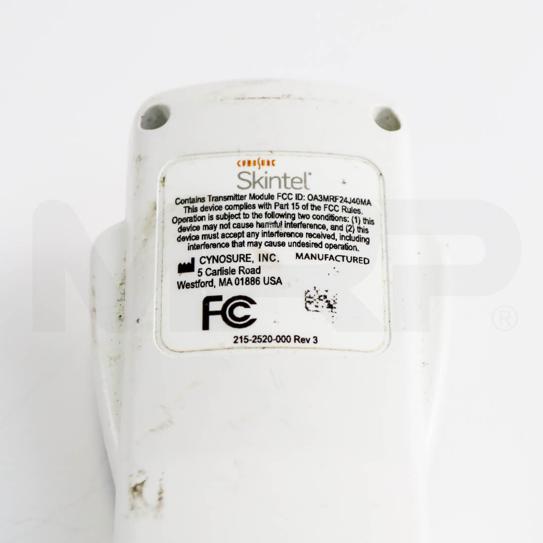 Cynosure Palomar Skintel Melanin Density Laser Scanner Label