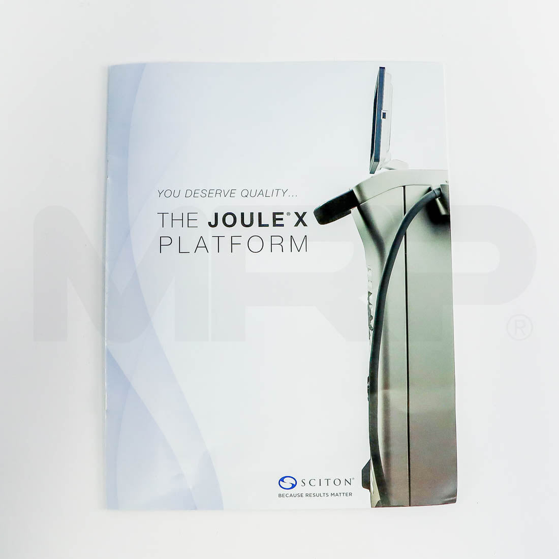 Sciton "You Deserve Quality... The Joule X Platform" marketing booklet front cover