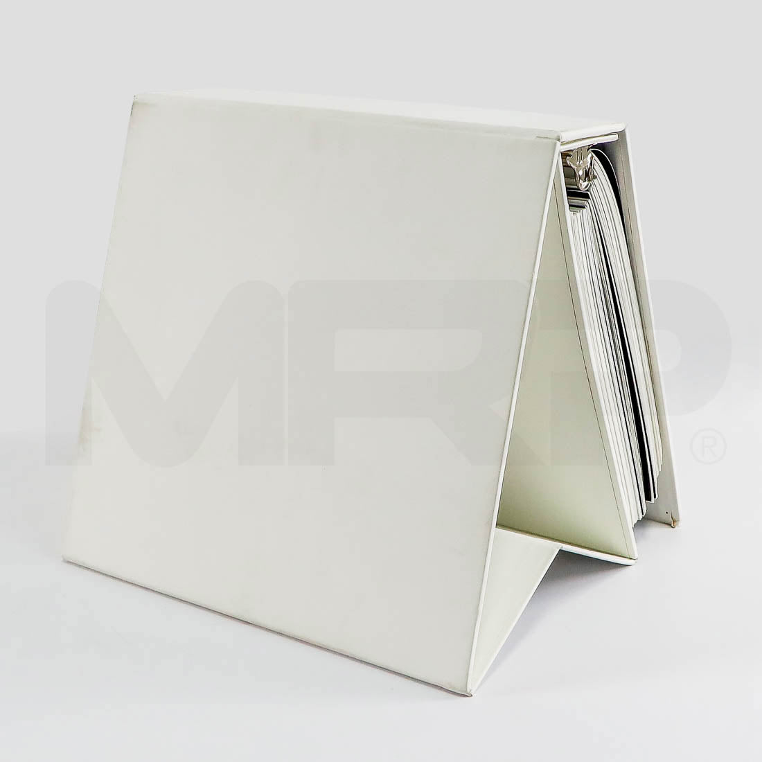 Back of Sciton easel binder standing upright