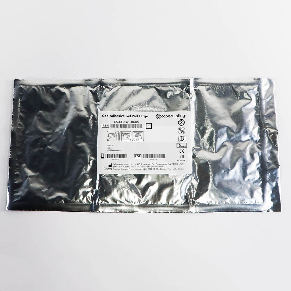 Zeltiq CoolSculpting CoolAdhesive Gel Pad Large in sealed foil pouch, front label