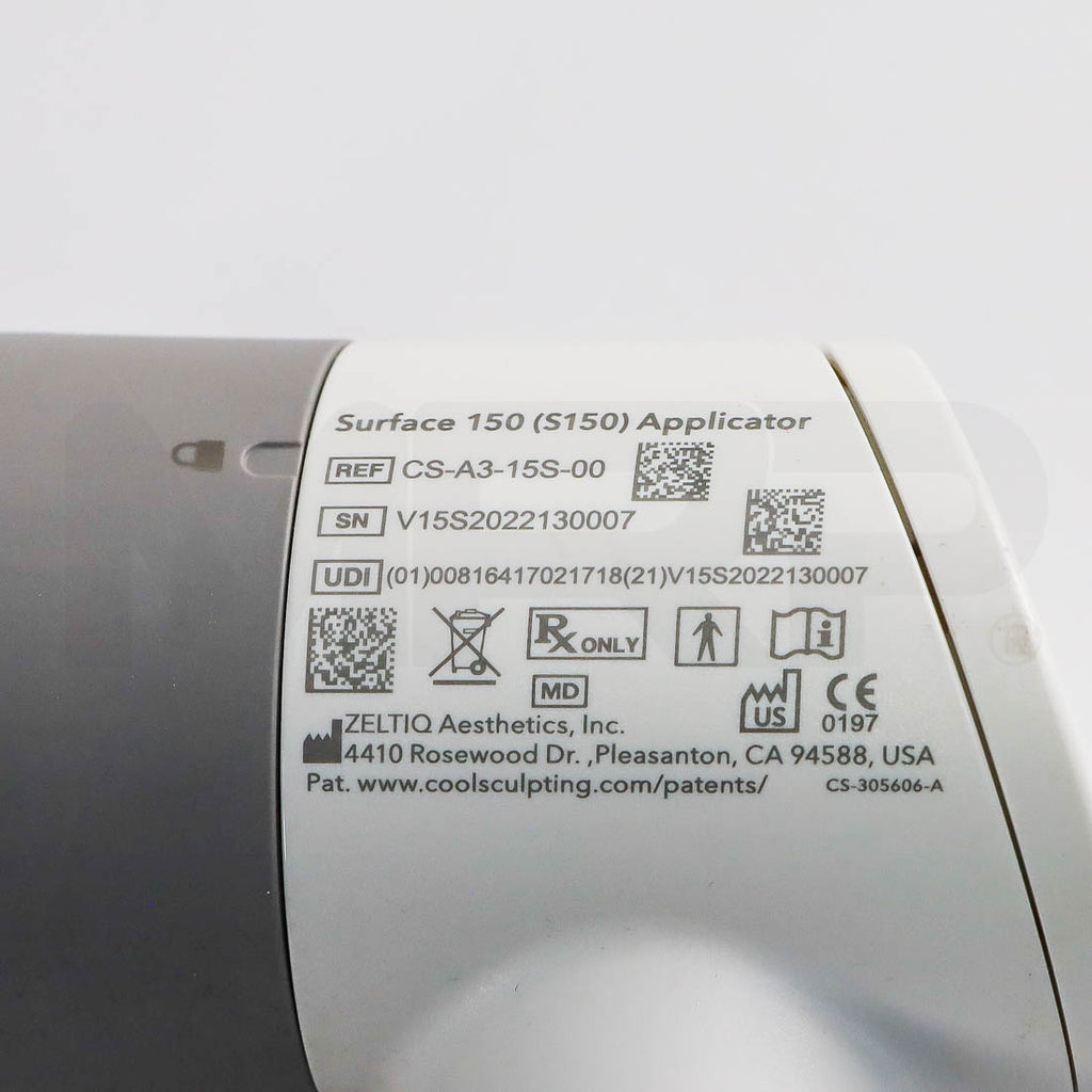 CoolSculpting Elite S150 applicator label, REF CS-A3-15S-00, serial number V15S2022130007