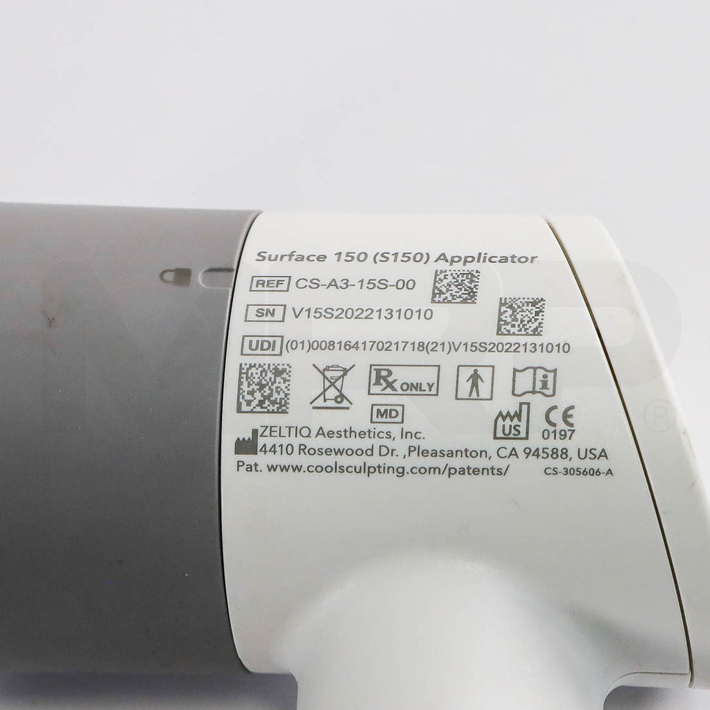 CoolSculpting Elite S150 applicator label, REF CS-A3-15S-00, serial number V15S2022131010