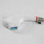 SharpLight HR 635 IPL handpiece side view showing cracked housing near treatment window