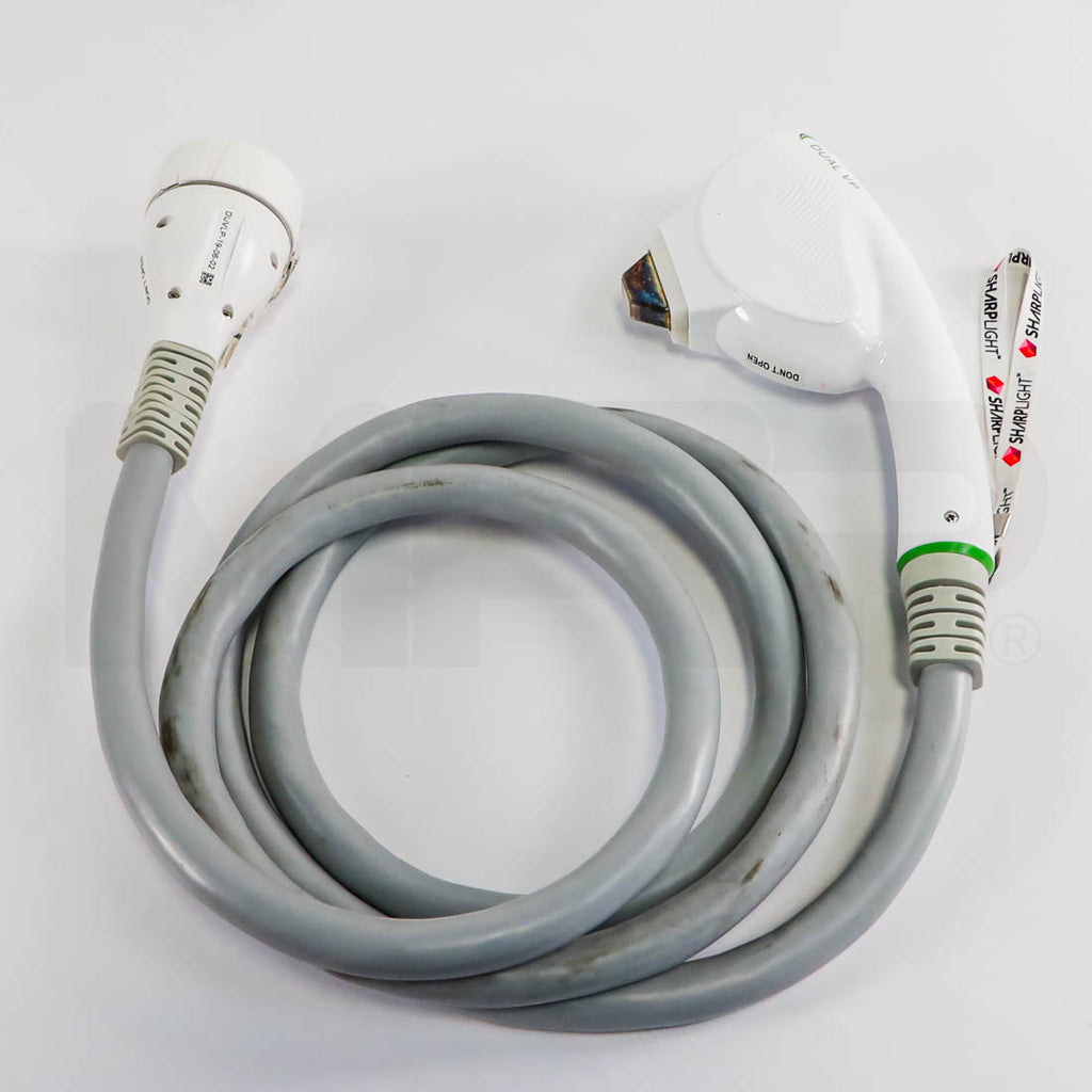SharpLight Dual VP IPL handpiece with full cable, connector and SharpLight lanyard