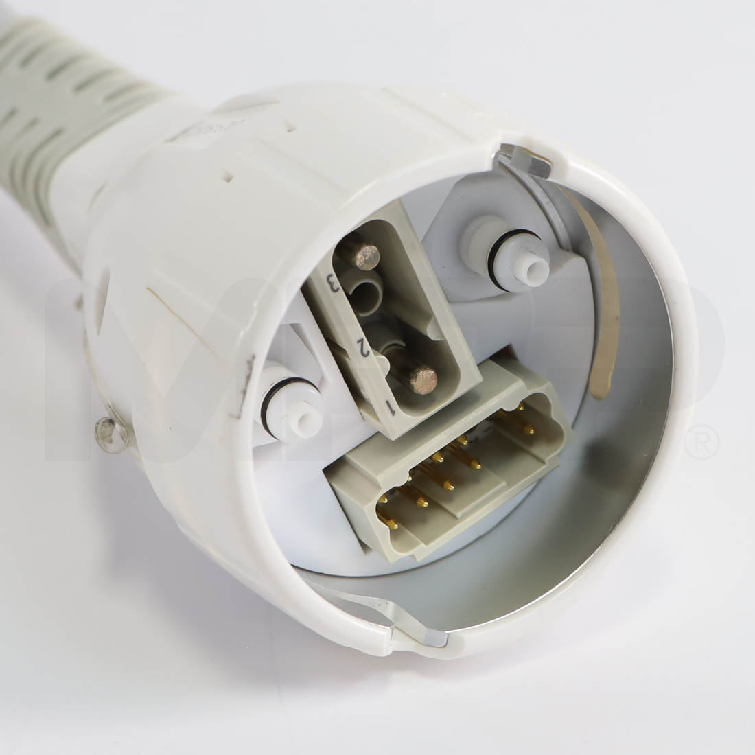 SharpLight Dual VP handpiece system connector pins close-up