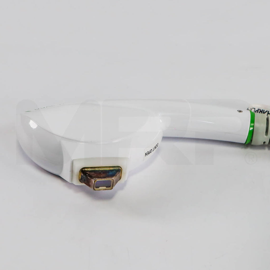 SharpLight Dual VP IPL handpiece side view with metal light guide