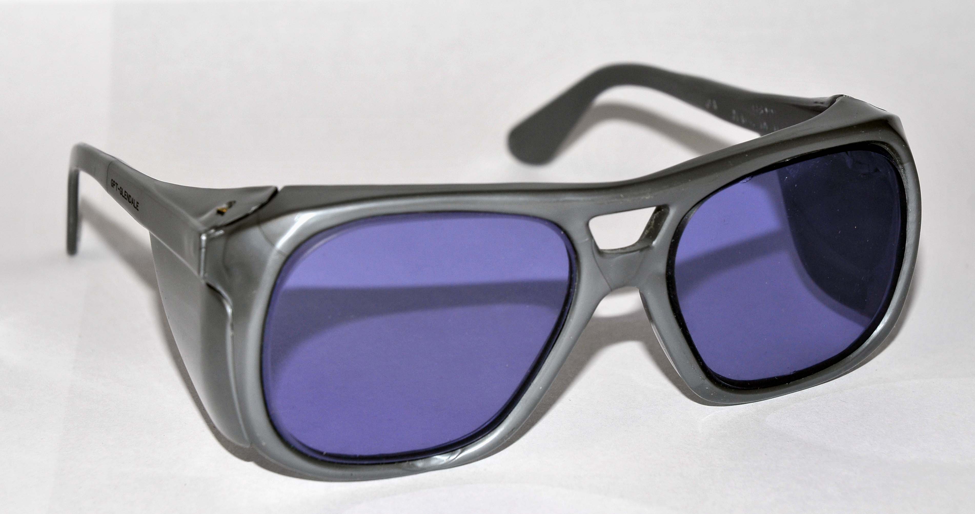 GPT- GLENDALE Safety Glasses Eye Protection Gray O.D. 6 @ 578 nm Purple Glass
