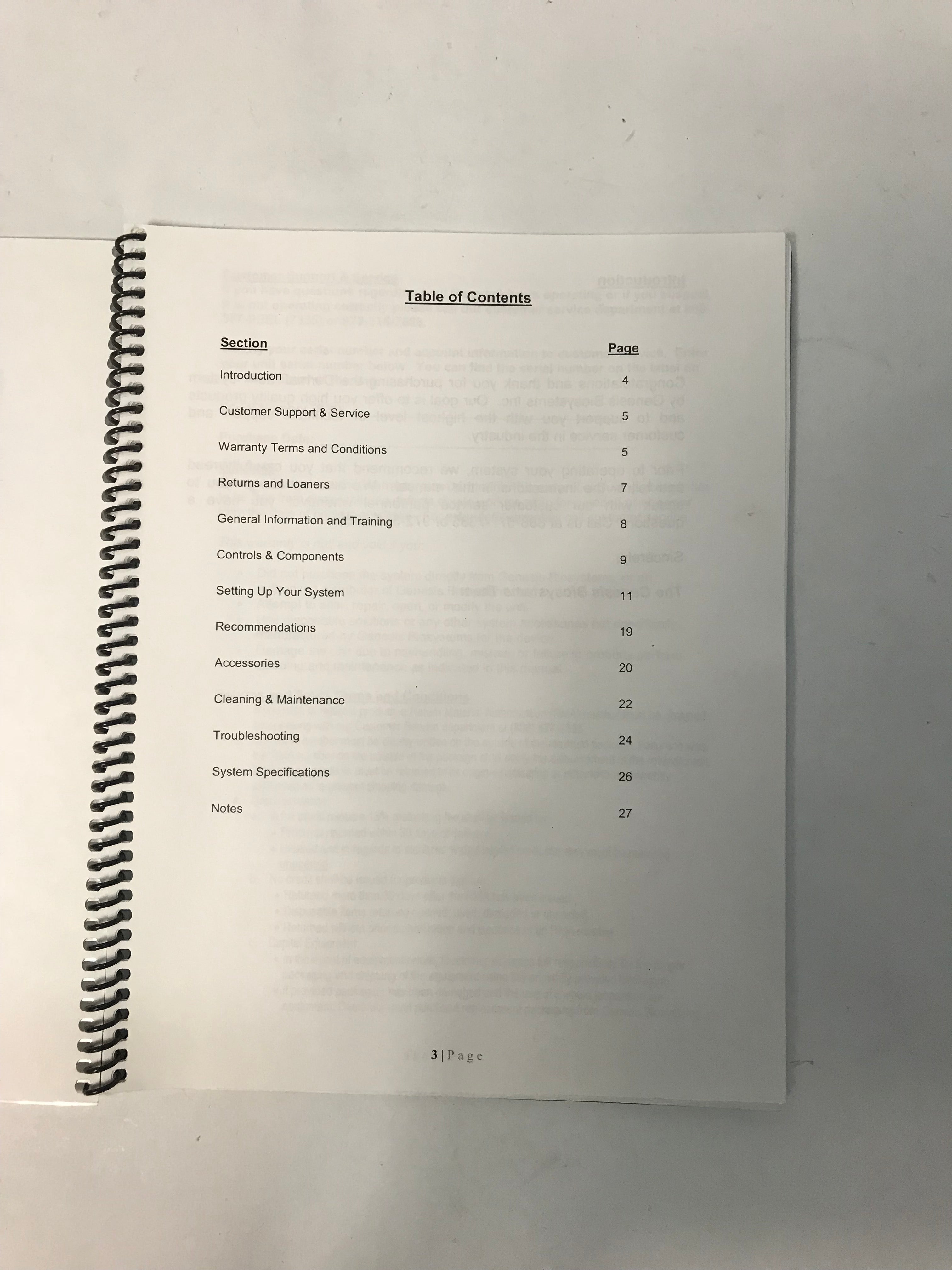 Genesis Biosystems Dermafrac Dermabrasion/LED Beauty System Operators Manual