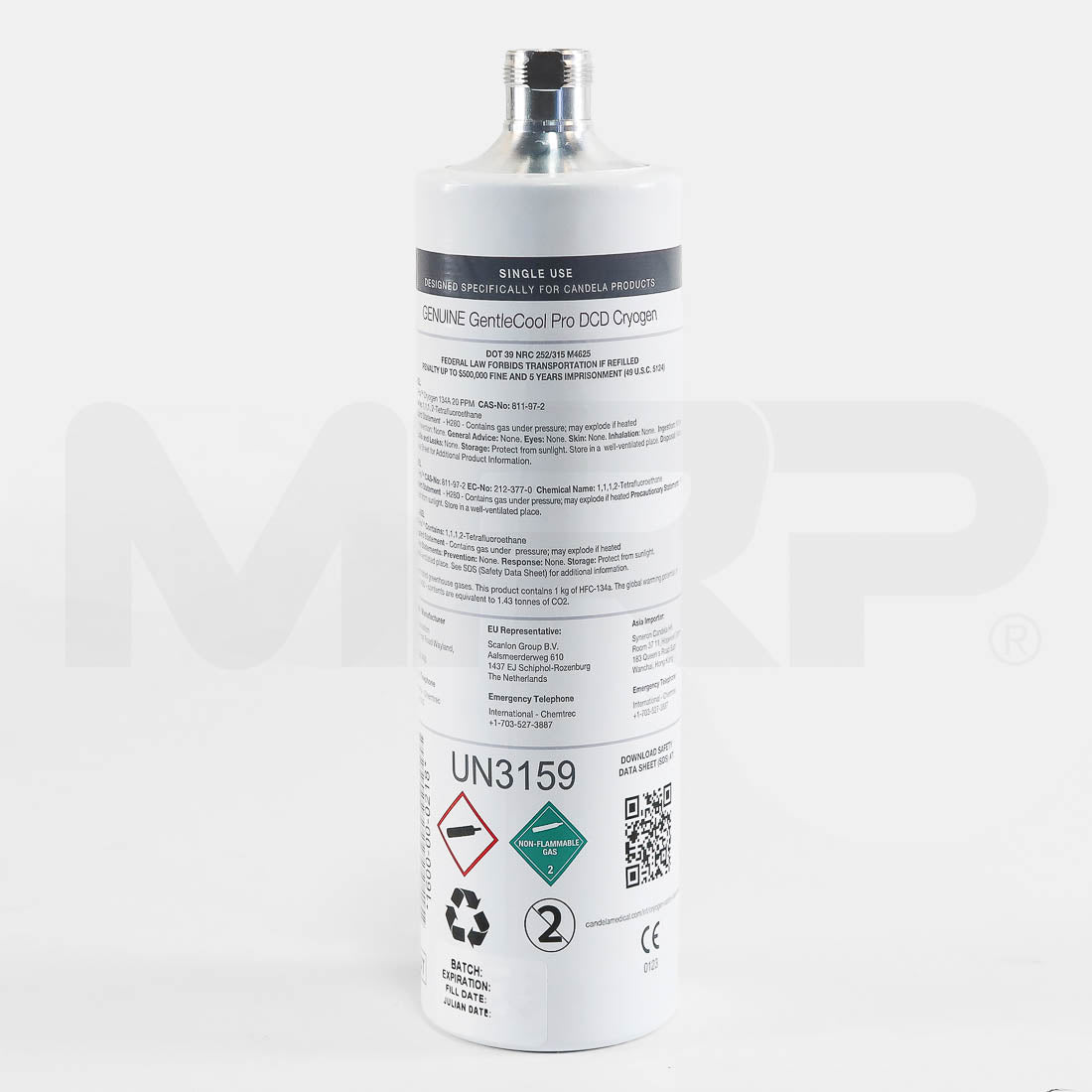 Candela GentleCool Pro DCD Cryogen Canister Back