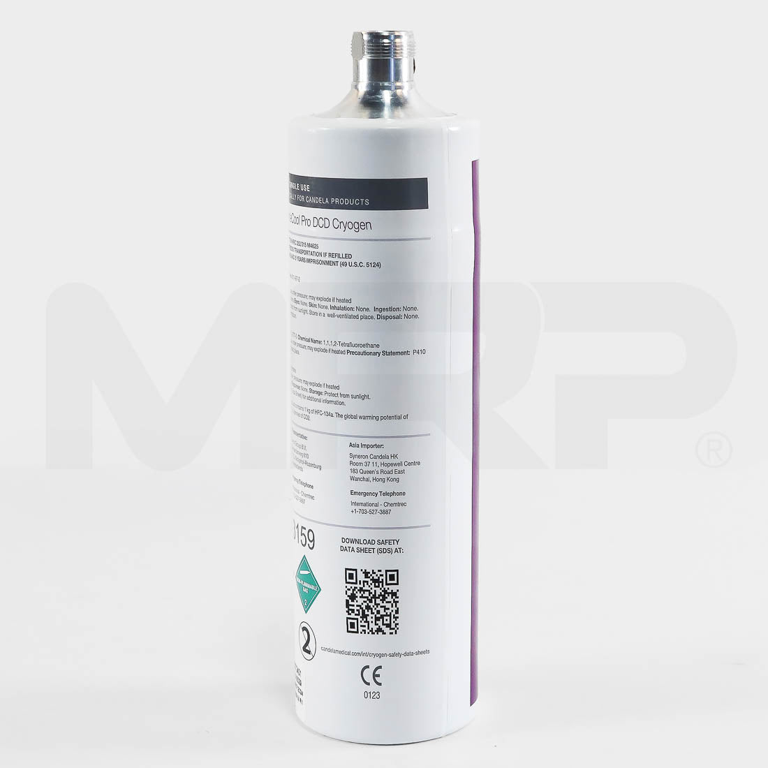 Candela GentleCool Pro DCD Cryogen Canister Back Side