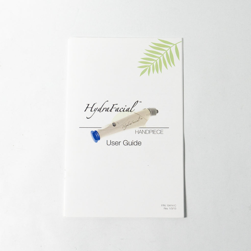 HYDRA FACIAL VARIOUS USER MANUALS - LED Handpiece, Lymphatic Drainage, MD Elite