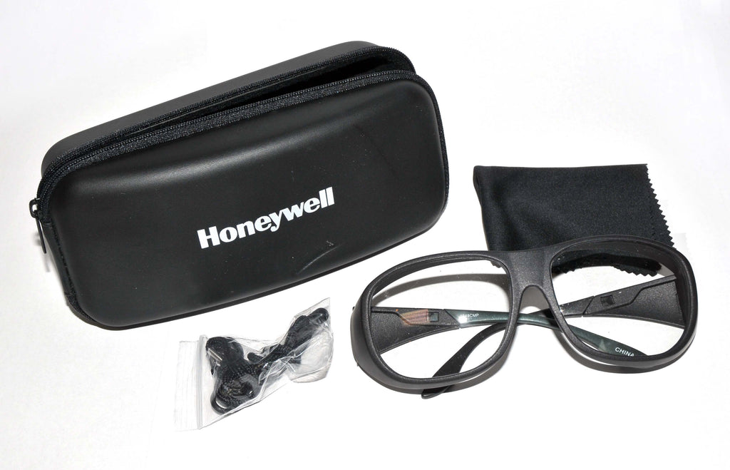 Honeywell Eye Protection Glasses Black Frame CO2 Laser 31-21100 Clear OTG Encore