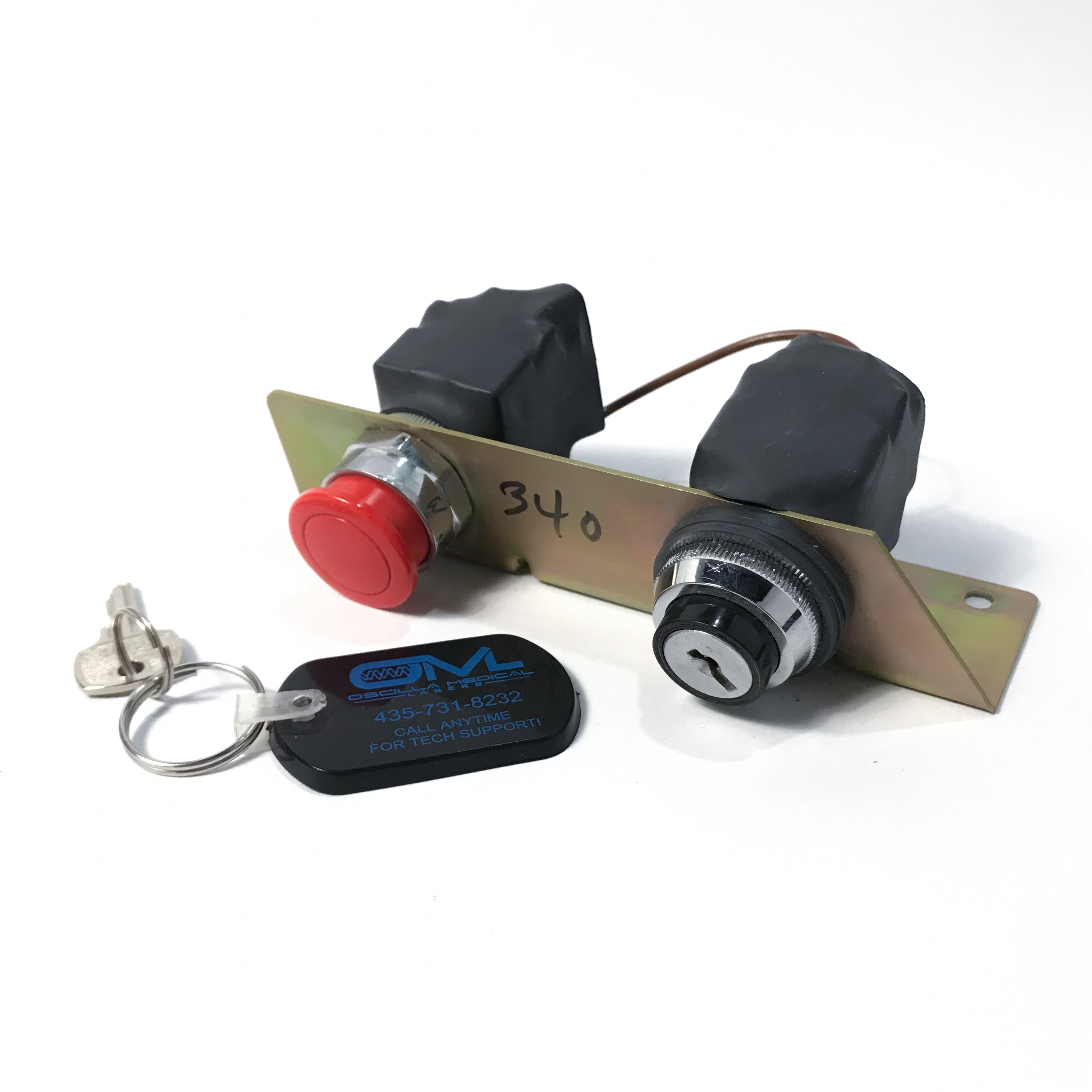 Hoya ConBio CB Erbium Continuum EMERGENCY START SWITCH w KEY ASSEMBLY *PARTS*