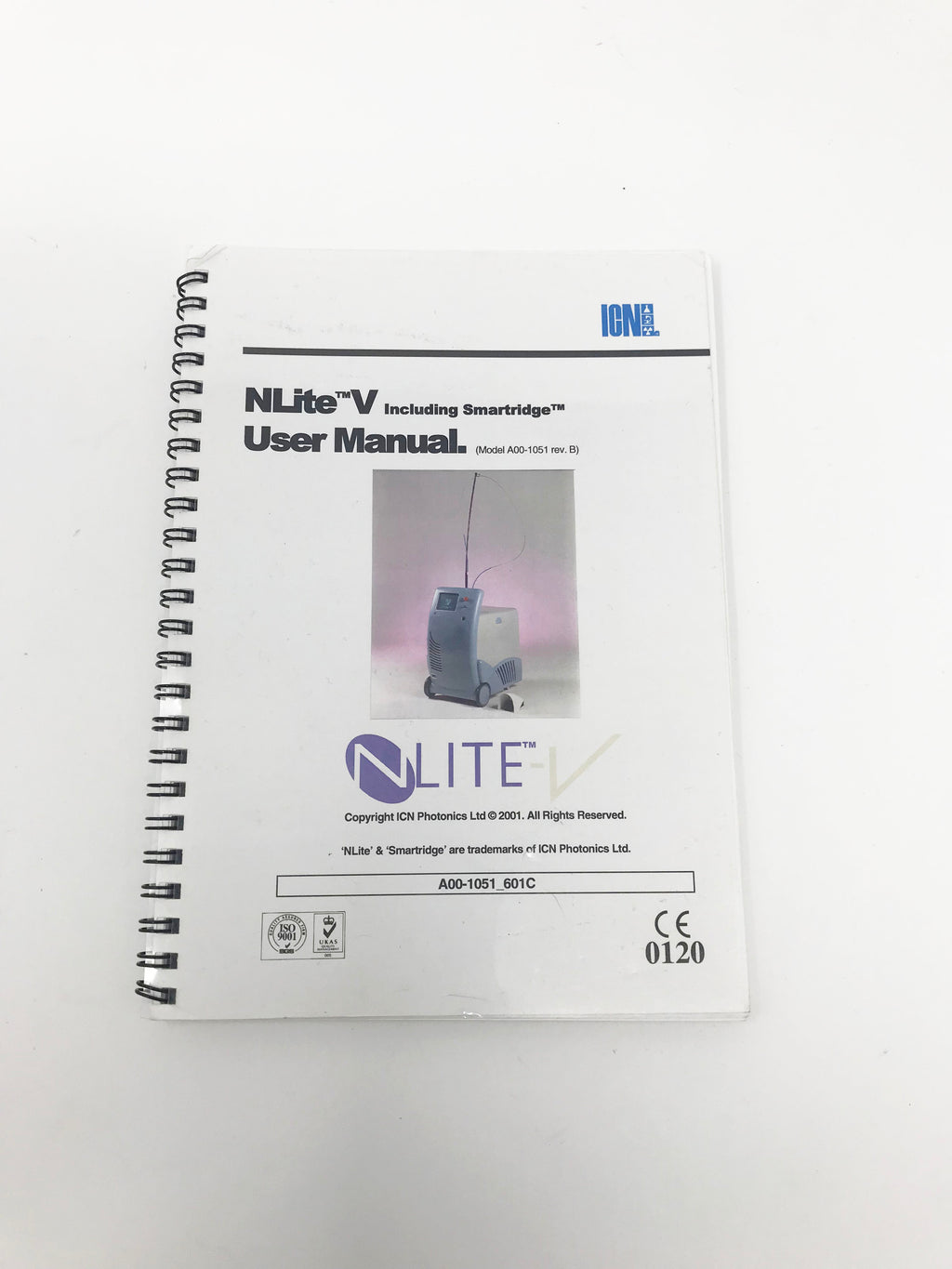 ICN NLite V PDL Vascular Dye Laser Smartridge User Operator Manual A00-1051_601C