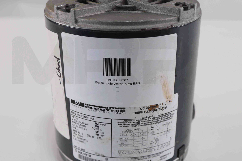 Sciton Joule Profile Laser Electric Motor Water Pump As-Is