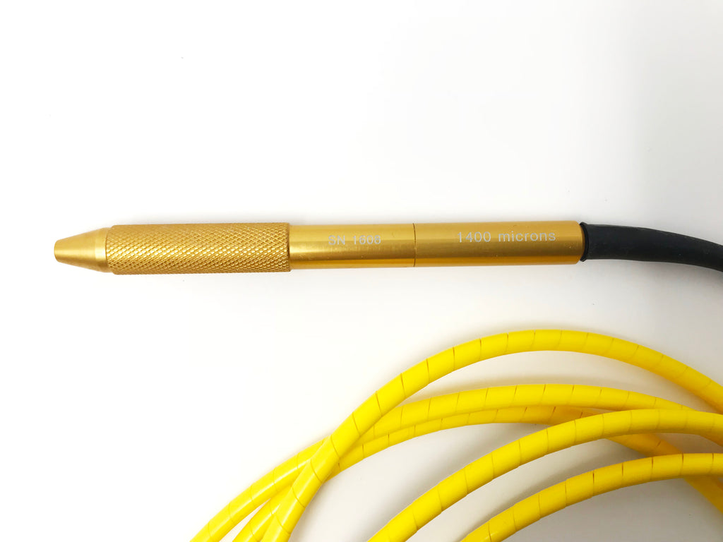 Iridex Iriderm DioLite 532 1400 um Laser Fiber Handpiece Gold Yellow KTP 40050