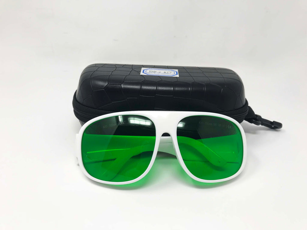 Laser Safety Glasses Ruby IR Red 635 660 694nm OD6+ Eye Protection RHP-2 Aviator