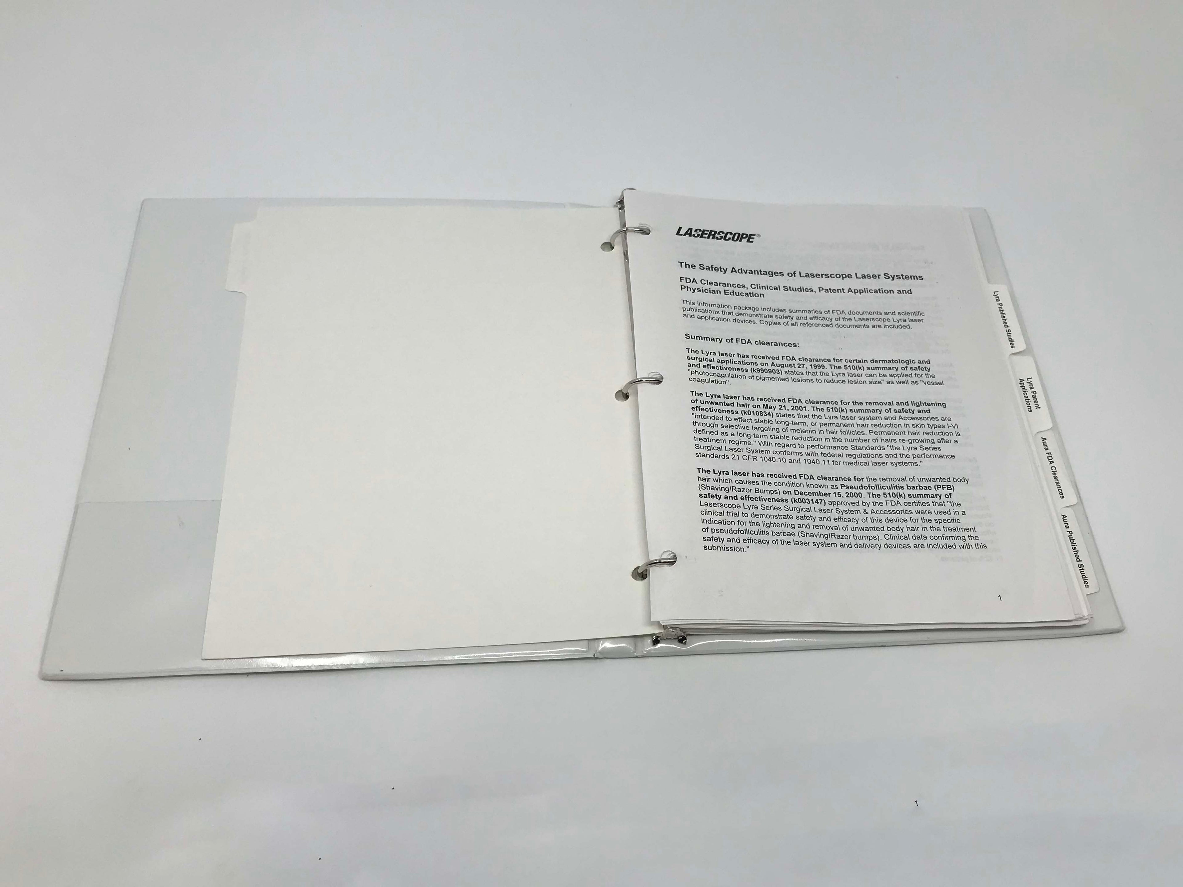 Laser Scope Lyra Aura Safety Advantages Clinical Studies Owner Education Manual