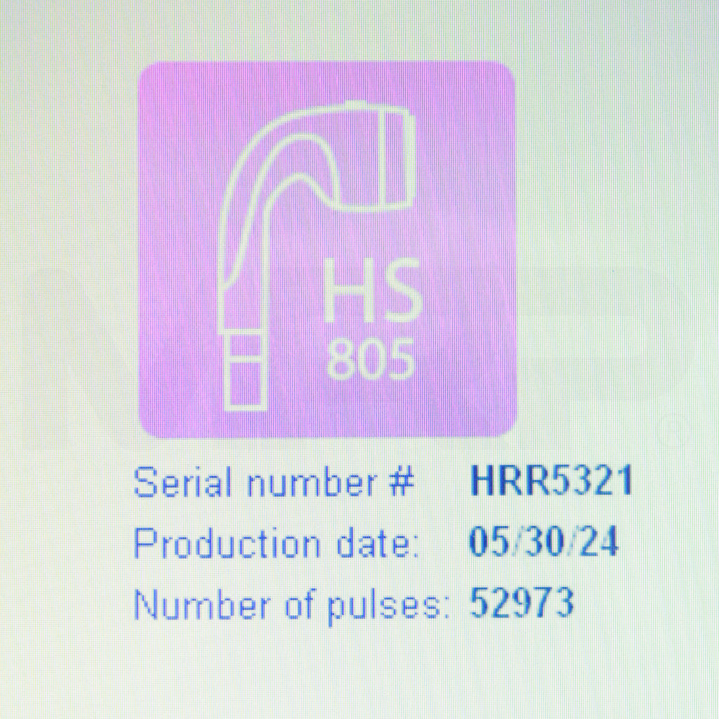 2018 Lumenis LightSheer Desire Diode System HS 805nm Handpiece Screen