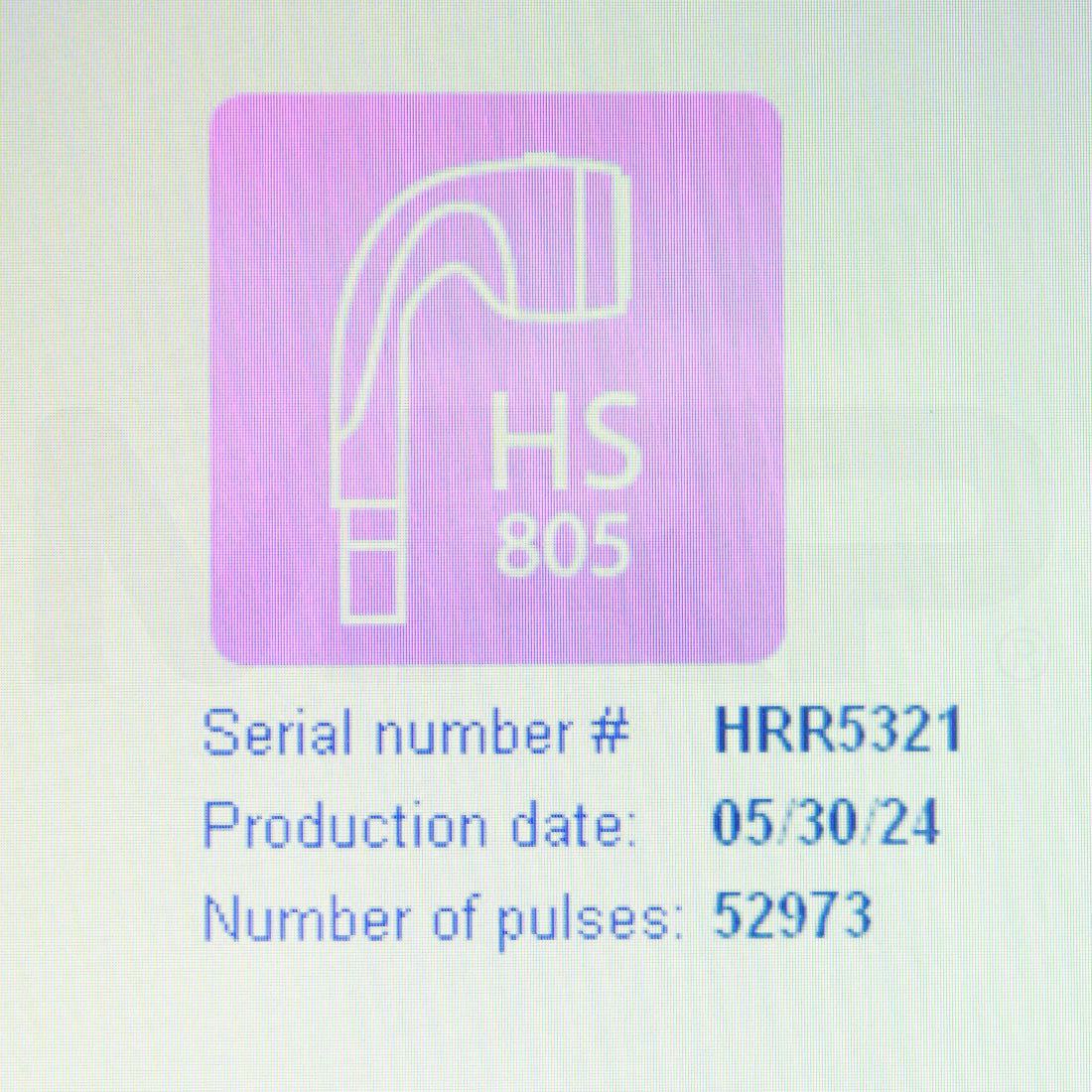 2018 Lumenis LightSheer Desire Diode System HS 805nm Handpiece Screen