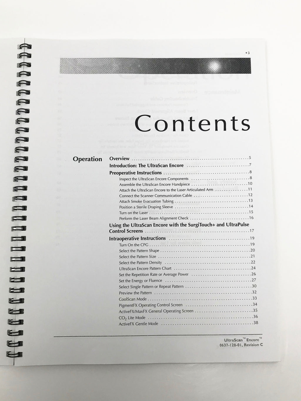 Lumenis Laser Ultra Pulse UltraScan Encore CPG Handpiece Operators Manual Rev C