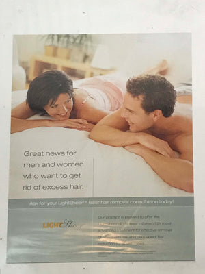 Lumenis Light Sheer Laser Hair Removal Men & Women Poster Advertisement 18x24"