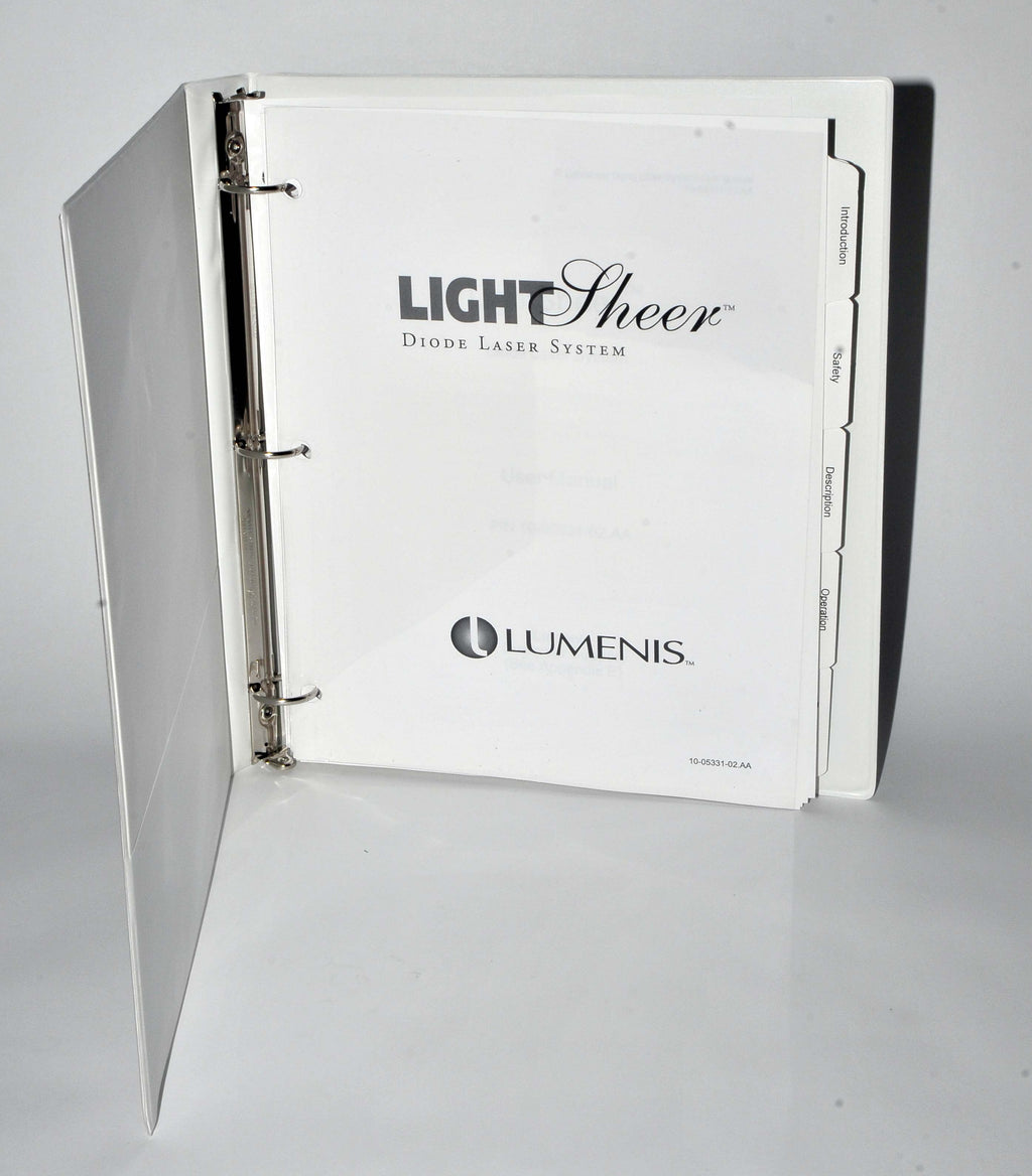Lumenis LightSheer Diode Laser System User Manual Owner Book Light Sheer