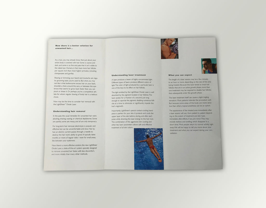 Lumenis LightSheer Diode Light Sheer Mens Laser Hair Removal Patient Brochure