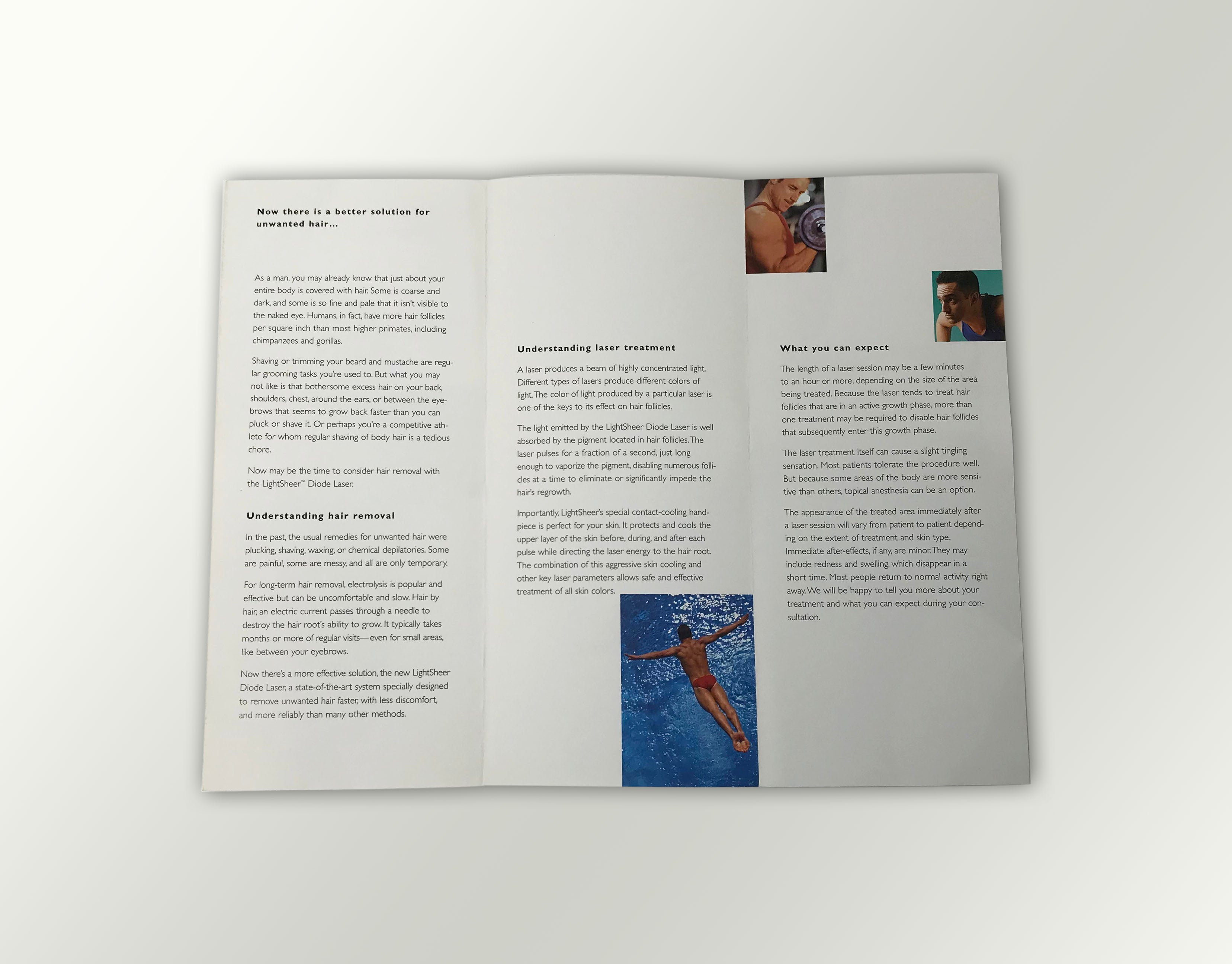 Lumenis LightSheer Diode Light Sheer Mens Laser Hair Removal Patient Brochure