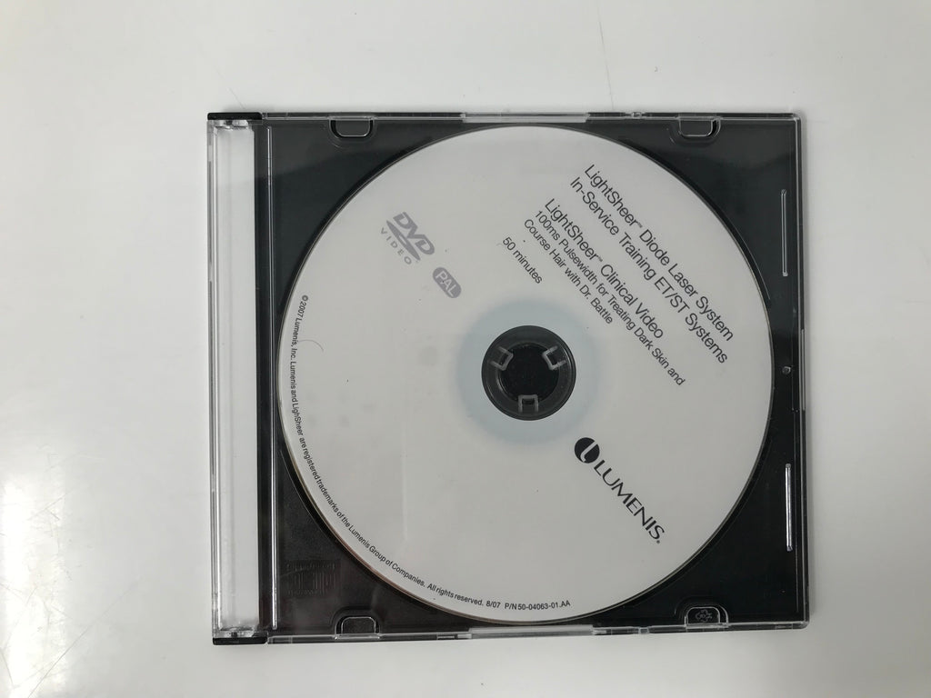 Lumenis LightSheer Laser HR In Service Training Light Sheer Clinical Video DVD