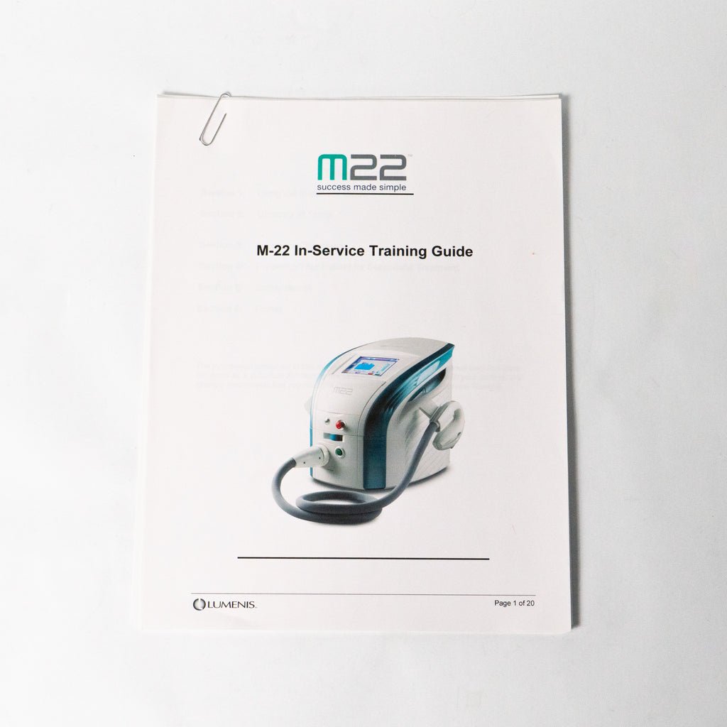 Lumenis M22 Detailed In-Service Training Guide 20 Page